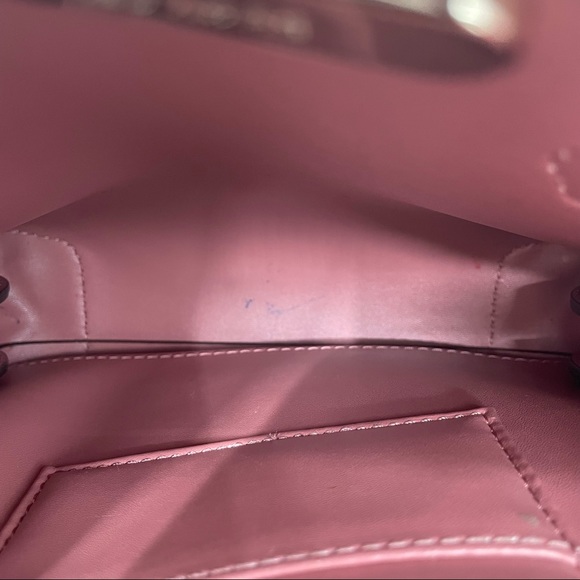 Michael Kors Mercer Satchel Messenger Pebbled Leather Bag in Pale Lilac - Picture 6 of 10